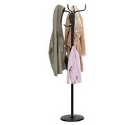 Miroytengo Perchero de Pie Recibidor con 11 ganchos Moderno Metal Estilo Industrial Color Negro 178 cm