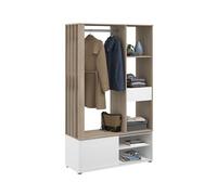 Miroytengo Recibidor Woody Color Roble y Blanco Entrada recibidor Mueble Auxiliar Varias Opciones almacenaje 183x110x40 cm