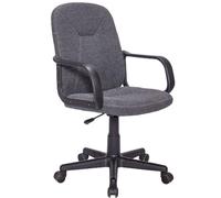 Miroytengo Silla de Oficina Cómoda Estilo Comtemporáneo en Color Gris Antracita con Ruedas, Reposabrazos y Regulable de Tela 57x103x46 cm