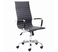 Miroytengo Silla de Oficina Estudio Jou Estilo Contemporáneo en Color Negro con Ruedas, Reposabrazos y Regulable 56x104-114x48 cm