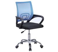 Miroytengo Silla de Oficina Vita despacho Azul Negro giratoria apoyabrazos Refuerzo Lumbar Tejido 3D Transpirable Metal 58x81x54 cm