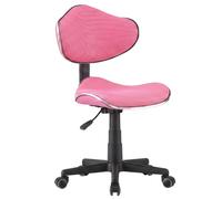 Miroytengo Silla Escritorio Juvenil Kiddy, Silla Dormitorio Giratoria, Altura Ajustable Poliéster Rosa 48x88-98x46 cm Rosa -