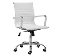 Miroytengo Silla giratoria Kira Silla Oficina Blanca despacho Moderno 64x64x89/99 cm