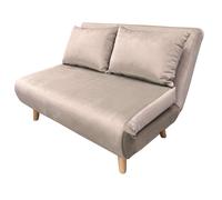 Miroytengo Sillón Cama 2 Plazas Nórdic Duo, Sofá Estilo Futón, Apertura Clic-Clac 118 cm Beige -