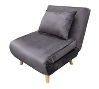 Miroytengo Sillón Cama Nórdic Lite, Sillón Convertible Apertura Clic-Clac Dark grey -