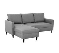 Miroytengo Sofá 3 Plazas Chaise Longue Capri, Sofá Esquinero Reversible, Salón Comedor Gris 192x82x138 cm Grey
