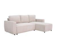 Miroytengo Sofá Cama Chaise Longue Ulises, Reversible con Arcón de 80L, Sofá Rinconero 3-4 Plazas 224x84x84 cm Beige Beige