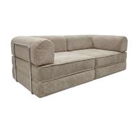 Miroytengo Sofá Cama Futón Plegable Nest 2 Plazas Salón Pana 182 cm Beige -