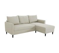 Miroytengo Sofá Chaise Longue Capri, 3 Plazas, Esquinero, Reversible, Salón Beige Beige -