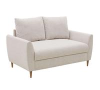 Miroytengo Sofá de 2 o 3 Plazas Mave Salón Comedor Estilo Contemporáneo en Color Gris o Beige con Patas de Madera 145 cm Beige - 2 seaters 2 seats