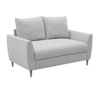 Miroytengo Sofá de 2 o 3 Plazas Mave Salón Comedor Estilo Contemporáneo en Color Gris o Beige con Patas de Madera 145 cm Gray - 2 seaters 2 seats