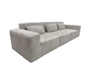 Miroytengo Sofá Modular Horizon 3 plazas Salón Comedor Gris Claro 307 cm