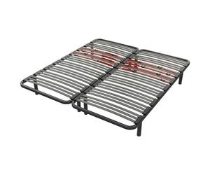 Miroytengo Somier XL 160x190 cm multiláminas Tubo 40x30 mm láminas de Haya con Pletina de Unión y 8 Patas