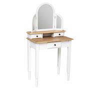 Miroytengo Tocador De Dormitorio Solen 3 Espejos 3C Blanco y Roble 67 cm White/ wood -