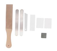 Mirror Bordes Pulidos Plap de Cuero Con Compuesto de Pulido, Kit Paletas Paleta Doble Cara para Afilar Cinceles, Navaja Afeitar y Caza (Escribe un)