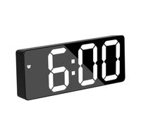 Mirror De Despertador: Pantalla LED Moderna, Modo De Configuración Doble | Interfaz De Cara Grande, Panel Digital Decorativo, Herramienta De Tiempo Elegante Para Oficinas, Dormitorio, Apartamento,