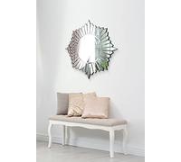 MirrorOutlet Espejo de Pared de Cristal Veneciano, diseño Moderno y Redondo, 80 cm