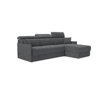 Miryam sofá cama esquinero con reposacabezas reclinables en tejido antimanchas t31 252 cm derecho antracita