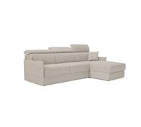 Miryam sofá cama esquinero con reposacabezas reclinables en tejido antimanchas t31 252 cm derecho crema