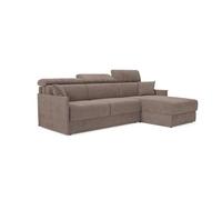 Miryam sofá cama esquinero con reposacabezas reclinables en tejido antimanchas t31 252 cm derecho marron