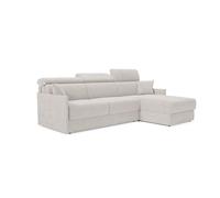 Miryam sofá cama esquinero con reposacabezas reclinables en tejido antimanchas t31 272 cm derecho blanco