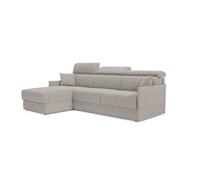 Miryam sofá cama esquinero con reposacabezas reclinables en tejido antimanchas t31 272 cm izquierdo gris