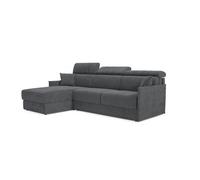 Miryam sofá cama esquinero con reposacabezas reclinables en tejido antimanchas t31 272 cm izquierdo antracita
