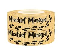 Mischief Managed Map Harry Potter 2 m x 22 mm de ancho para decoración personalizada de tartas de cumpleaños, cinta e ideas de decoración para regalo, lazos para envolver cajas de globos, tarjetas de