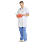 MISEMIYA Bata de Laboratorio MY-8162, Manga Corta, L Unisex Adulto