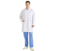 MISEMIYA - Bata Laboratorio Unisex - Bata Blanca Laboratorio Hombre 8167 - M, Blanco