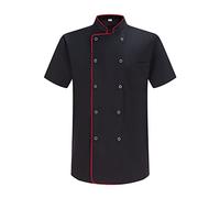 MISEMIYA - Chaqueta Cocinero Hombre - Chaqueta de Chef Hombre - Uniforme Hosteleria MZ-6821B - XXL, Chaquetas Cocinero 6821B - Negro