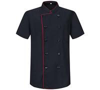 MISEMIYA - Chaqueta Cocinero Hombre - Chaqueta de Chef Hombre - Uniforme Hosteleria - Ref.8421B - M, Chaquetas Cocinero 8421B - Negro