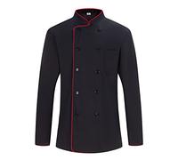 MISEMIYA - Chaqueta Cocinero Hombre - Chaqueta de Chef Hombre - Uniforme Hosteleria - - Ref.842B - XL, Chaquetas Cocinero 842B - Negro