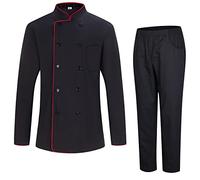MISEMIYA - Chaqueta y PANTALÓN Cocinero Hombre - Chaqueta de Chef Hombre - Uniforme Hosteleria - - Ref.842-8312 - L, Chaquetas y Pantalón 842B8 - Negro