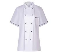 MISEMIYA Cocinero Mujer Chaqueta de Cocina MZ-849B, Blanco, L