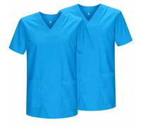MISEMIYA - Pack 2 Pcs - Casaca Sanitario Unisex Uniformes Sanitarios Uniforme Sanitario Uniforme MEDICOS - Ref.817 * 2 - M, Cian