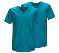 MISEMIYA Pack 2 Pcs - Casaca Sanitario Unisex Uniformes Sanitarios Uniforme Sanitario Uniforme MEDICOS - Ref.817 * 2 - S, Verde 3B 21