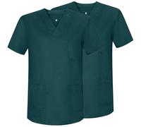 MISEMIYA - Pack 2 Pcs - Casaca Sanitario Unisex Uniformes Sanitarios Uniforme Sanitario Uniforme MEDICOS - Ref.817 * 2-5XL, Verde Oscuro