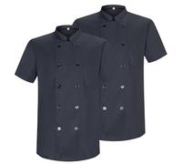 MISEMIYA - Pack 2 Unidades - Chaqueta Cocinero Hombre - Chaqueta de Chef Hombre - Uniforme Hosteleria - Ref.2-8421B - 3XL, Chaquetas Cocinero 8421 - Negro