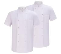 MISEMIYA - Pack 2 Unidades - Chaqueta Cocinero Hombre - Chaqueta de Chef Hombre - Uniforme Hosteleria - Ref.6821-3XL, Chaquetas Cocinero 6821 - Blanco