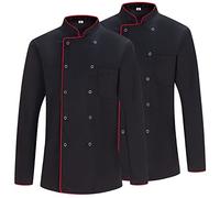 MISEMIYA - Pack 2 Unidades - Chaqueta Cocinero Hombre - Chaqueta de Chef Hombre - Uniforme Hosteleria - - Ref.682B - 3XL, Chaquetas Cocinero 682B - Negro