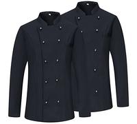MISEMIYA - Pack 2 Unidades - Chaqueta Cocinero Hombre - Chaqueta de Chef Hombre - Uniforme Hosteleria - Ref.8501 - XXL, Chaquetas Cocinero 8501 - Negro