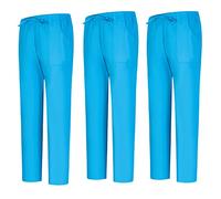 MISEMIYA - Pack 3 Pcs - PANTALÓN Sanitario Unisex - Uniforme Sanitario Uniformes MEDICOS PANTALÓN DE Trabajo -3-6802 - L, Celeste 68