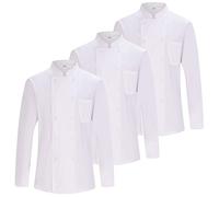 MISEMIYA - Pack 3 Unidades - Chaqueta Cocinero Hombre - Chaqueta de Chef Hombre - Uniforme Hosteleria 3-842 - 5XL, Blanco