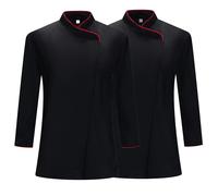 MISEMIYA - Paquete 2 Unidades - Chaqueta COCINERA Mujer - Uniformes Chef Mujer 2-731 - 3XL, Negro