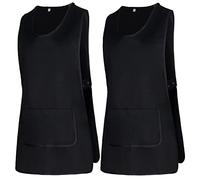MISEMIYA - Paquete 2 Unidades - Delantal Limpieza Uniforme Laboral CLINICA MÉDICOS Limpieza Veterinaria Sanitarios HOSTELERÍA- Ref.868 - L, Negro 21