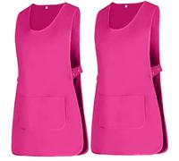 MISEMIYA - Paquete 2 Unidades - Delantal Limpieza Uniforme Laboral CLINICA MÉDICOS Limpieza Veterinaria Sanitarios HOSTELERÍA- Ref.868 - XL, Rosa