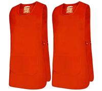 MISEMIYA - Paquete 2 Unidades - Delantal Limpieza Uniforme Laboral CLINICA MÉDICOS Limpieza Veterinaria Sanitarios HOSTELERÍA- Ref.868 - M, Naranja