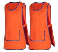 MISEMIYA - Paquete 2 Unidades - Delantal Limpieza Uniforme Laboral CLINICA MÉDICOS Limpieza Veterinaria Sanitarios HOSTELERÍA- Ref.868 - XL, Naranja 21