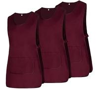 MISEMIYA - Paquete 3 Unidades - Delantal Limpieza Uniforme Laboral CLINICA MÉDICOS Limpieza Veterinaria Sanitarios HOSTELERÍA- Ref.868 - XL, Granate 21